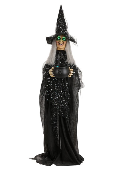 6.3FT Paisley the Potion-Maker Animated Witch Decoration - Scream Saver - US 1520