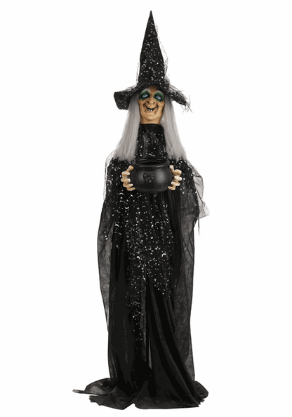 6.3FT Paisley the Potion-Maker Animated Witch Decoration - Scream Saver - US 1520