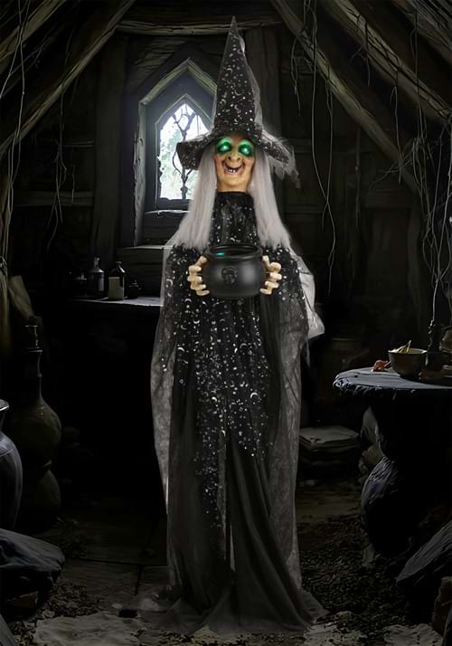 6.3FT Paisley the Potion-Maker Animated Witch Decoration - Scream Saver - US 1520
