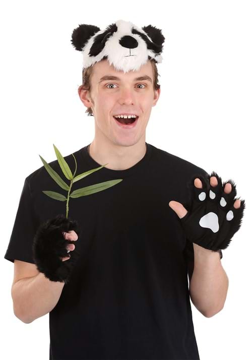 Panda Plush Headband & Paws Accessory Costume Kit - US 1189