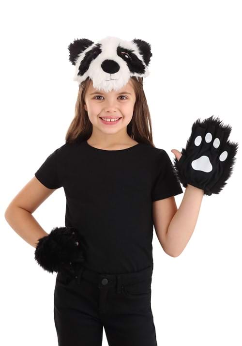 Panda Plush Headband & Paws Accessory Costume Kit - US 1189