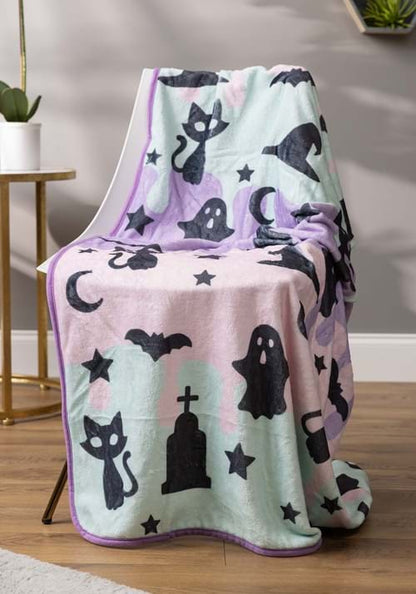 Pastel Halloween Cozy Throw Blanket - US 1998