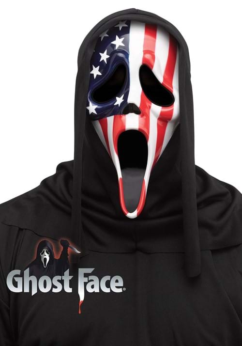 Adult Patriotic Ghost Face Mask - US 5095
