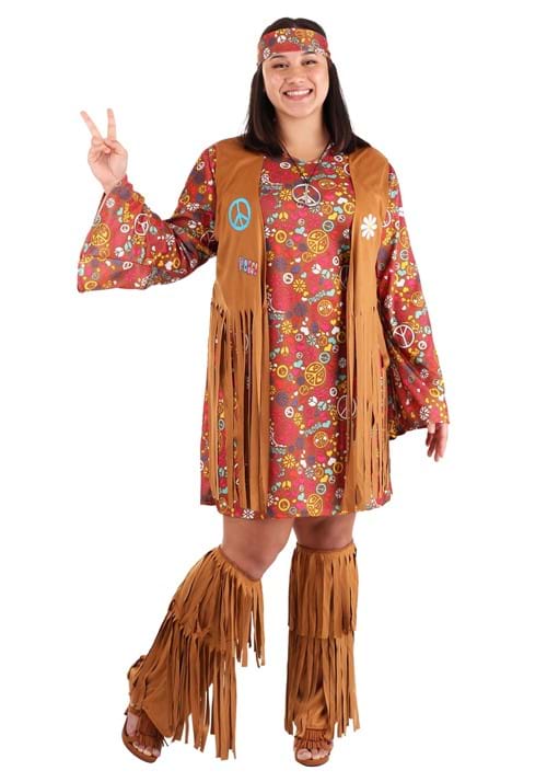 Plus Size Peace & Love Costume - US 6404