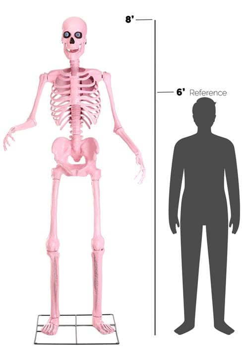 8FT Pink Ms. Vanderbones Skeleton Decoration - US 9326