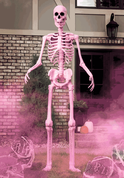 8FT Pink Ms. Vanderbones Skeleton Decoration - US 9326