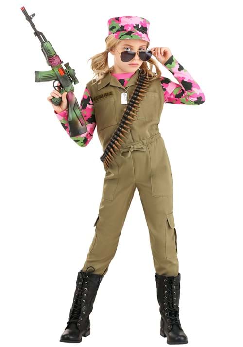 Pink Camo Army Girl's Costume - US 7068