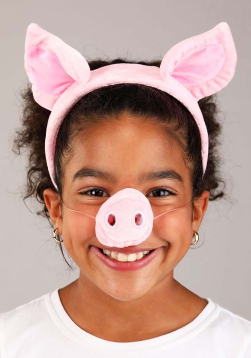 Pink Pig Nose, Ears and Tail Costume Accessory Set - US 9111