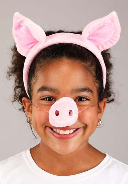 Pink Pig Nose, Ears and Tail Costume Accessory Set - US 9111