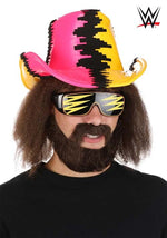 WWE Deluxe Macho Man Costume Pink and Yellow Hat - US 0795