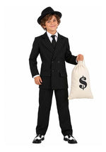 Boy's Pinstripe Gangster Suit Costume - US 6419