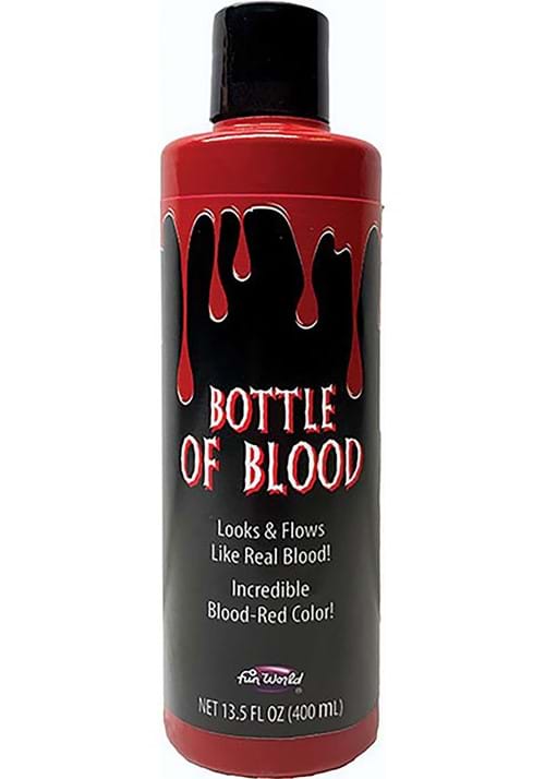 13.5 Fl Oz Vampire Costume Blood Bottle Prop - US 9609
