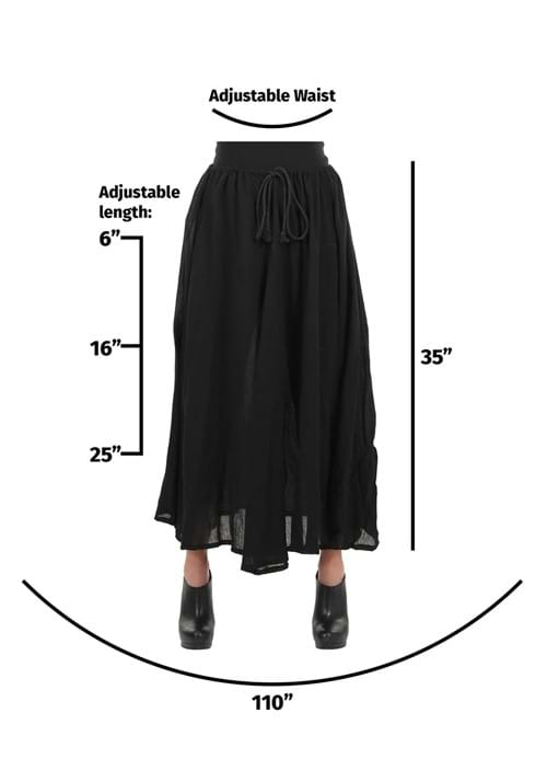 Pirate Black Parachute Skirt - US 9349