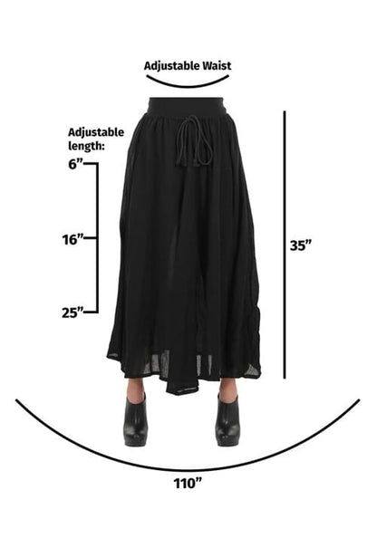 Pirate Black Parachute Skirt - US 9349