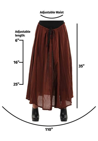 Brown Pirate Parachute Skirt - US 4928