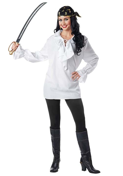 White Pirate Shirt for Women - US 5928