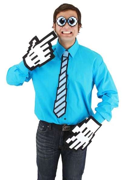 Pixel Gamer Necktie Blue/Black - US 5625