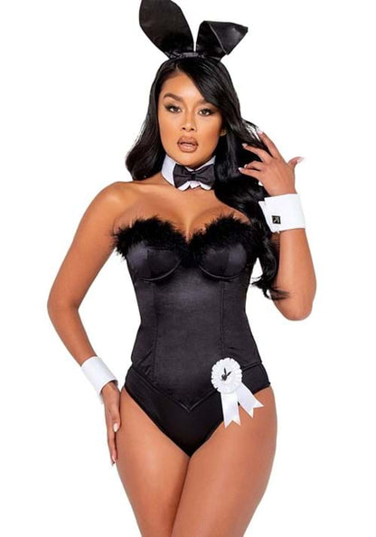 Women's Playboy Black Boudoir Bunny Costume - US 7280