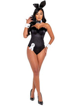 Women's Playboy Black Boudoir Bunny Costume - US 7280
