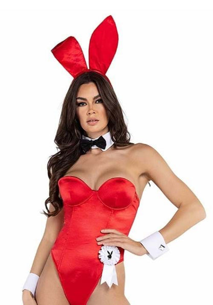 Playboy Women's Red Bunny Costume - US 4492