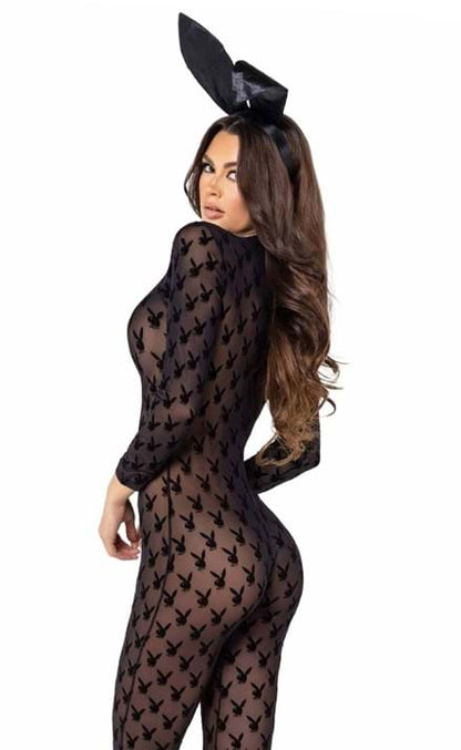 Playboy Sheer Bunny Bodysuit for Women - US 3166
