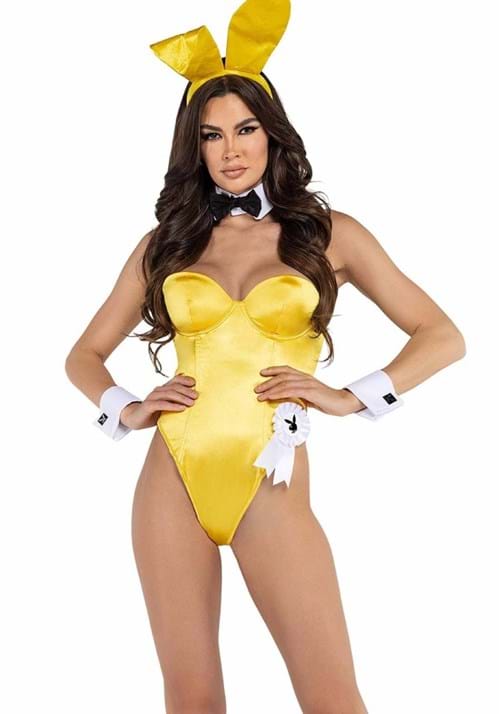 Playboy Yellow Bunny Costume for Women - US 5039