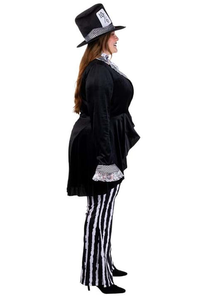 Plus Size Deluxe Dark Mad Hatter Costume for Women - US 7991