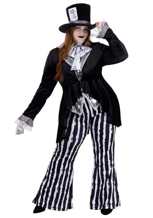 Plus Size Deluxe Dark Mad Hatter Costume for Women - US 7991
