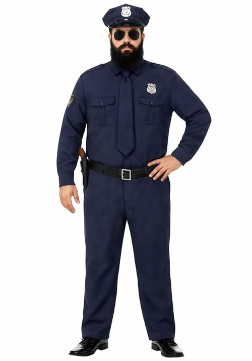 Men's Plus Size Cop Costume - US 1538