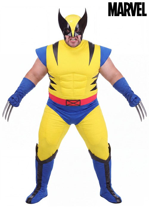 Plus Size Premium Marvel X-Men 1990s Wolverine Costume for Men - US 4311