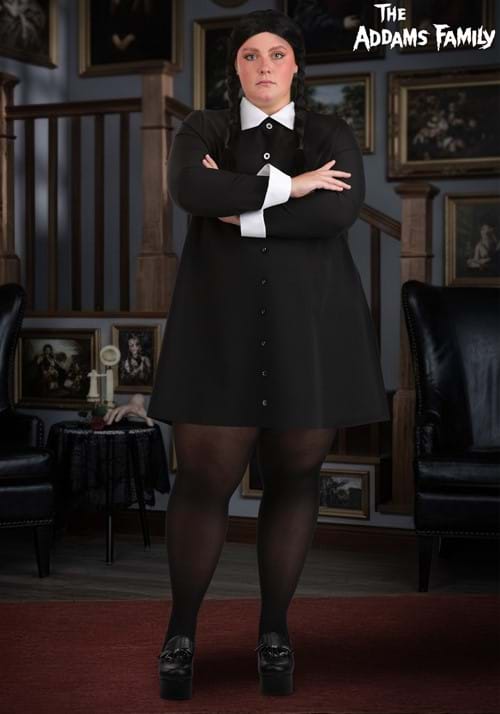 Plus Size 1960s Wednesday Addams Women's Costume - US 5384
