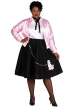 Plus Size 50's Black Poodle Skirt Costume for Women - US 2835