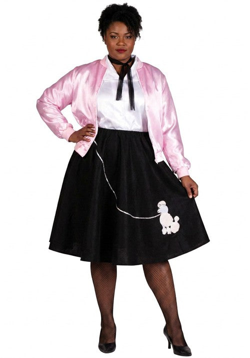 Plus Size 50's Black Poodle Skirt Costume for Women - US 2835