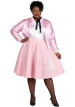 Plus Size 50's Pink Poodle Skirt Costume for Women - US 6712