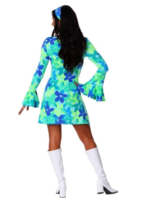 Women's Plus Size 70s Wild Flower Retro Dress Costume - US 1635