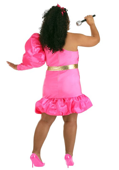Plus Size 80s Pink Pop Star Costume for Women - US 7042
