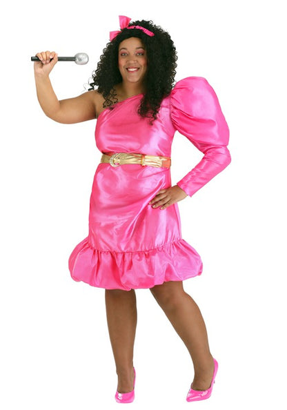 Plus Size 80s Pink Pop Star Costume for Women - US 7042