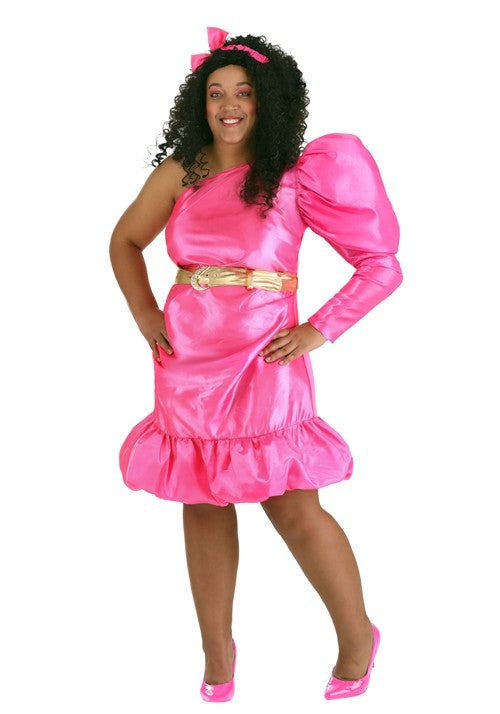 Plus Size 80s Pink Pop Star Costume for Women - US 7042