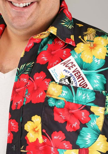 Men's Plus Size Ace Ventura Costume with Wig - US 3800