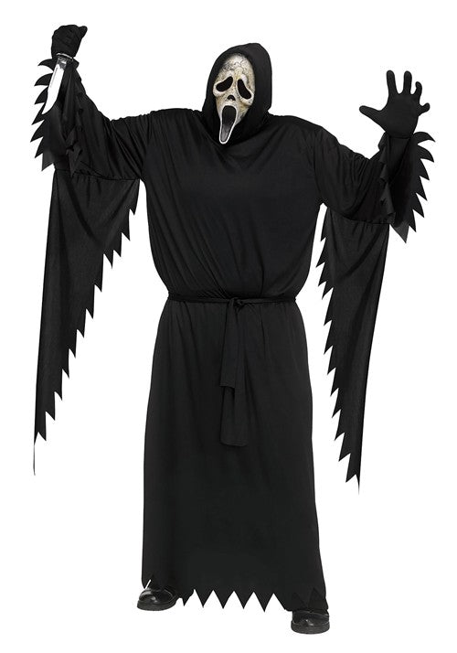 Plus Size Aged Ghost Face Costume for Adults - US 5910