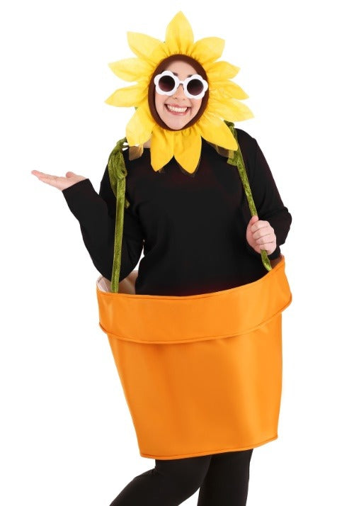 Adult Flower Pot Plus Size Costume - US 0376