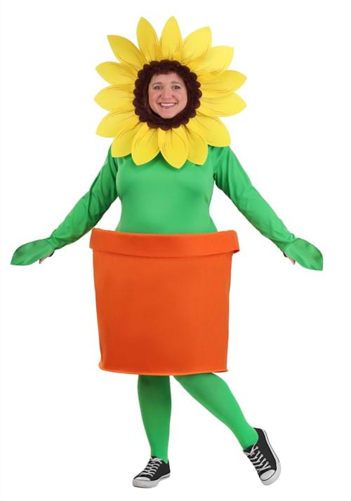 Plus Size Potted Flower Costume for Adults - US 1139