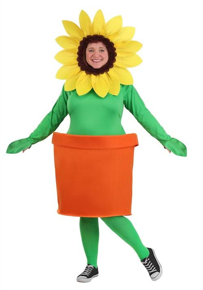 Plus Size Potted Flower Costume for Adults - US 1139