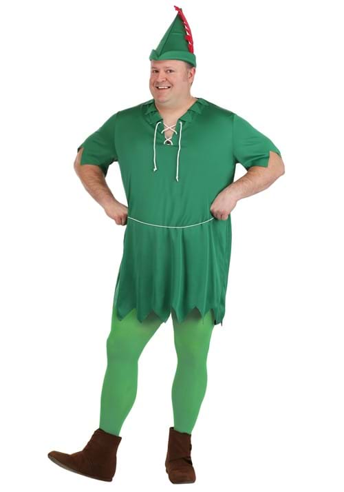 Plus Size Storybook Peter Pan Costume Tunic for Men - US 4866