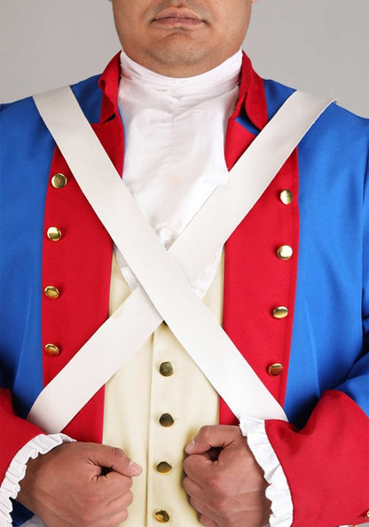 Plus Size American Revolution Soldier Men's Costume - US 4706