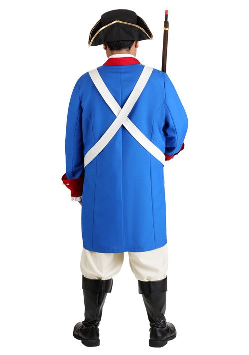 Plus Size American Revolution Soldier Men's Costume - US 4706