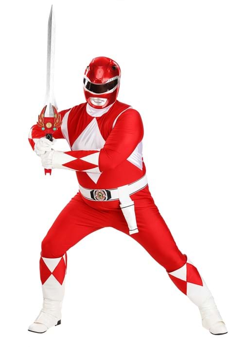 Plus Size Authentic Power Rangers Red Ranger Men's Costume - US 1086