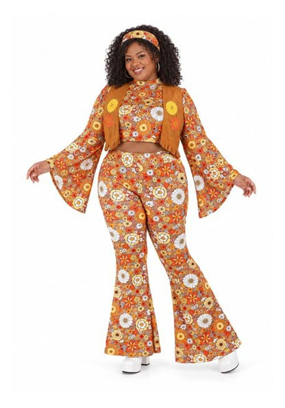 Plus Size Autumn Flower Hippie Women's Costume - US 0167