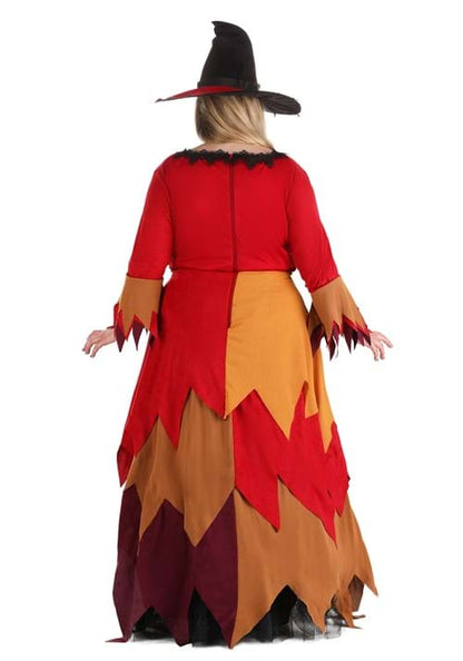 Plus Size Autumn Harvest Witch Costume for Women - US 0658