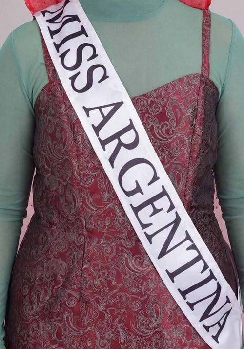 Plus Size Beetlejuice Receptionist Miss Argentina Costume for Women - US 9467